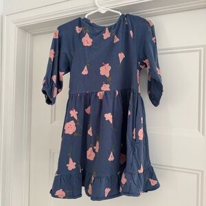 Floral Blue and Pink Kids Dress size 3T tea collection